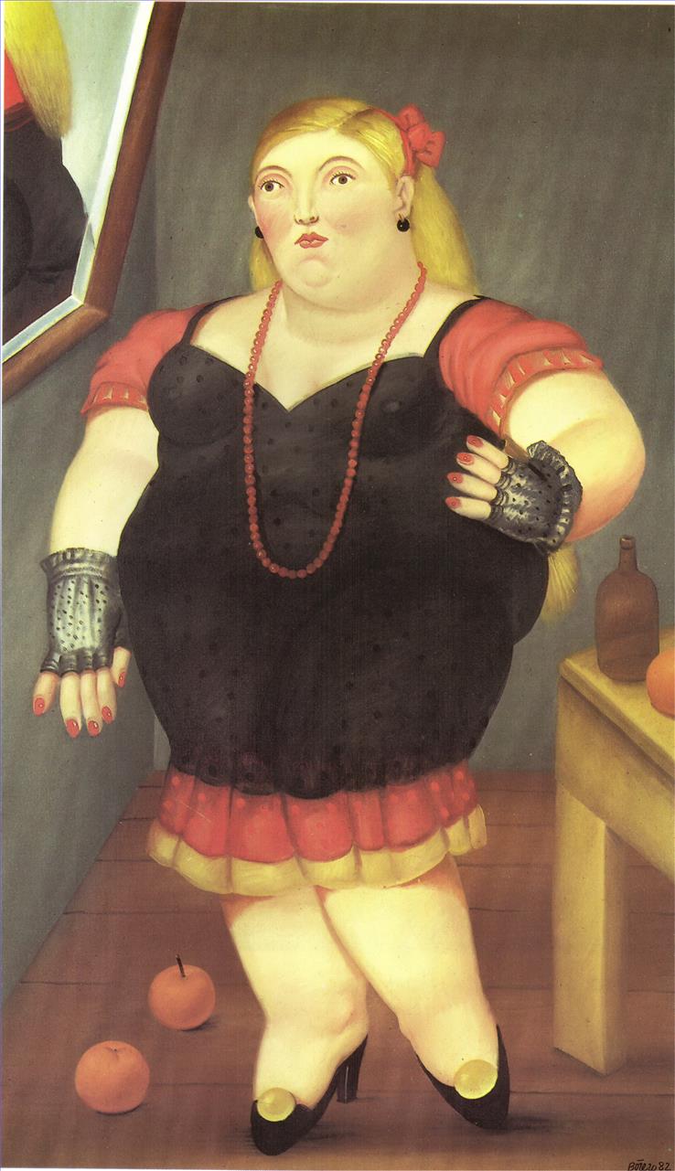 Mujer De Pie Fernando Botero Pintura al óleo